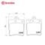 布雷博  后刹车片