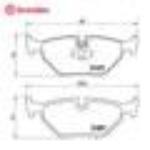 布雷博  后刹车片